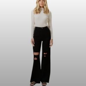 NEW Black Wide Leg Jeans